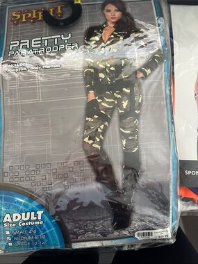 Spirit Olive and Black Camo Jumpsuit Costume